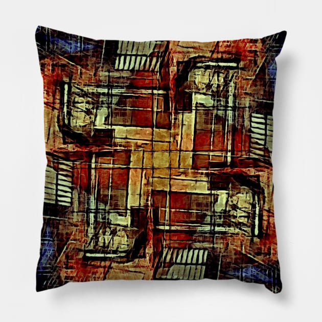 Urban Abstract Pillow by JohnStanton