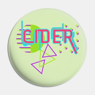 CIDER Retro 80's Style Purple, Aqua, and Lime. No.2 Pin