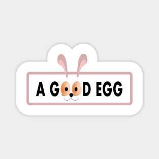 Every Bunny Loves A Good Egg (white ver.) Magnet