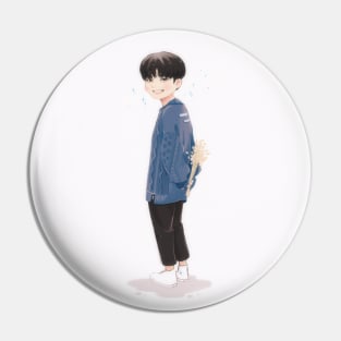 Blue Sweater Boy Pin