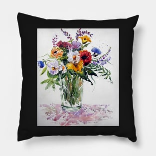 Floral in Primary Colours Pillow