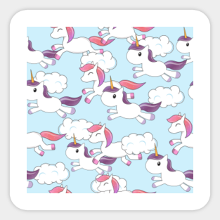 Unicorn Pattern Stickers Teepublic