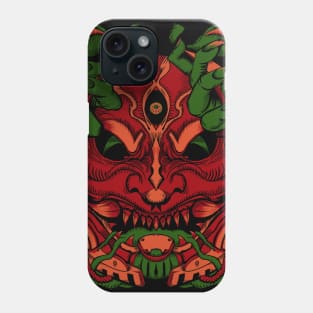 Angry japan mask Phone Case