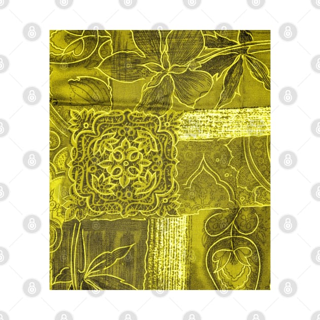 Yellow Abstract Tapestry Pattern Art Print Pattern Design by Pattern Plans