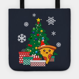 Happy Pizza Around The Christmas Tree Tote