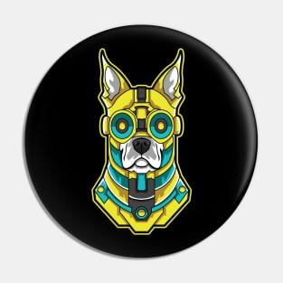 cyborg dog illustration Pin