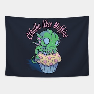 Cthulhu likes Muffins Tapestry