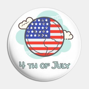 Happy independence day USA 4th July Pin