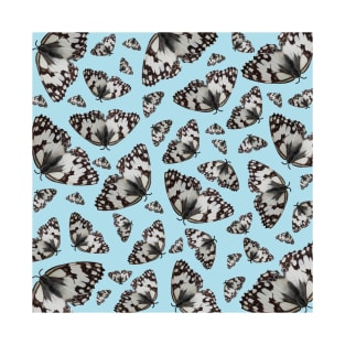 Butterfly pattern. butterflies. blue T-Shirt