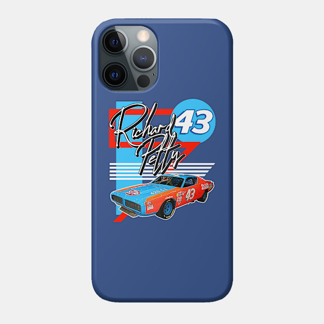 Richard Petty Retro NASCAR Racing Fan Art - Richard Petty - Phone Case