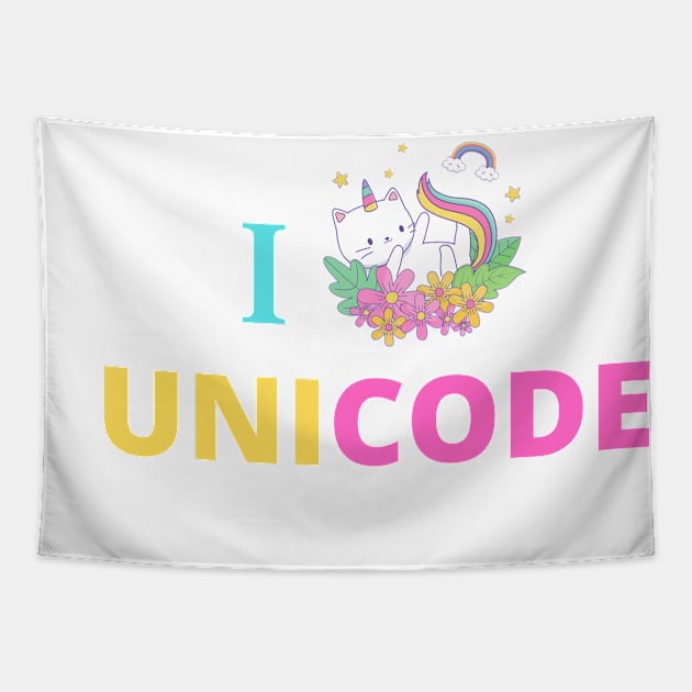 i love inicode Tapestry by merysam