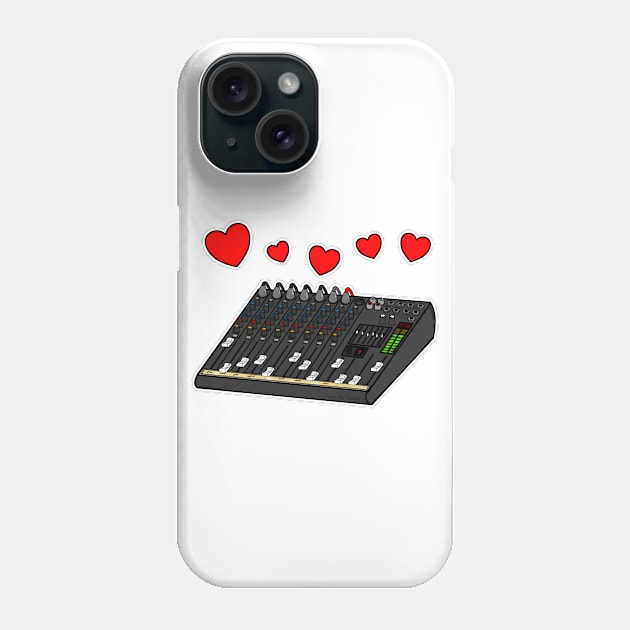 Valentines Sound Engineer Musician Phone Case by doodlerob