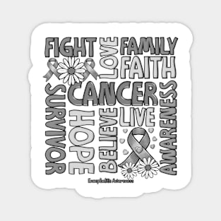 Encephalitis Awareness - Fight love survivor ribbon Magnet