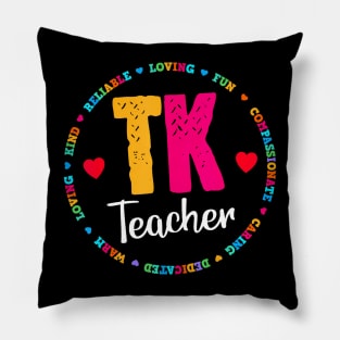 TK All Day Transitional Kindergarten Back To School Teacher Pillow