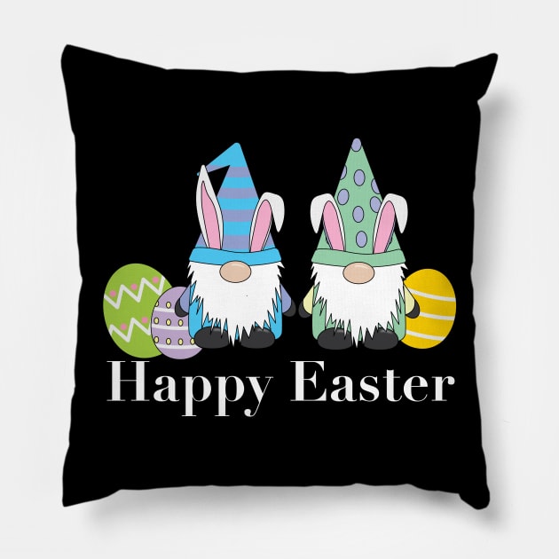 Gappy Easter Garden Gnomes Pillow by KevinWillms1