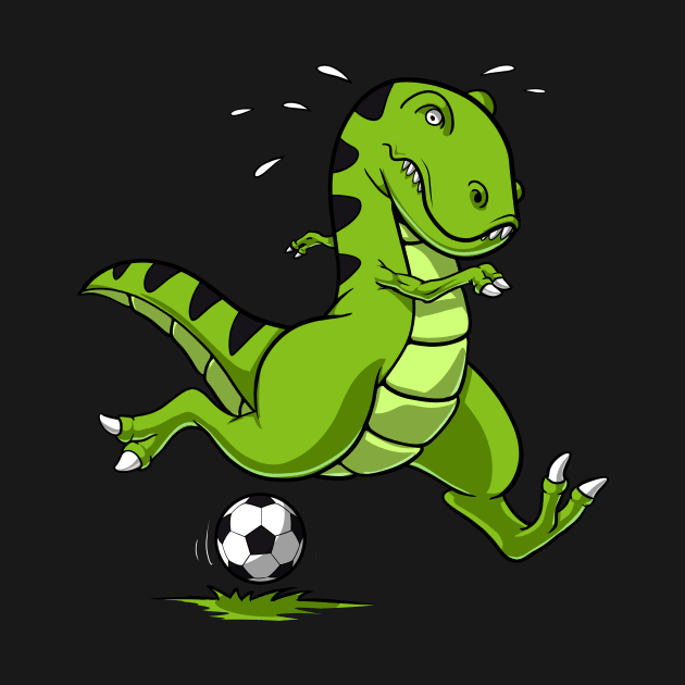T-Rex Dinosaur Soccer Player by underheaven