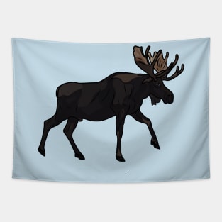 Moose cartoon illustration Tapestry