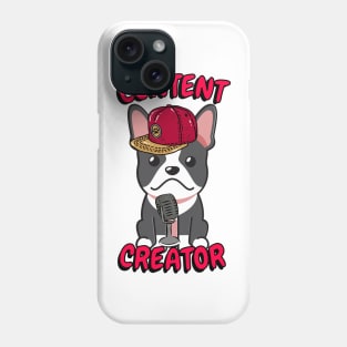 Cute french bulldog is a content creator Phone Case