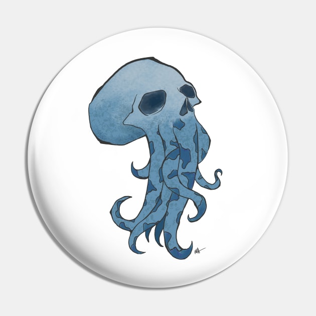 Skull Octopus Pin by randamuART