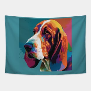 Basset Hound Pop Art Design Tapestry