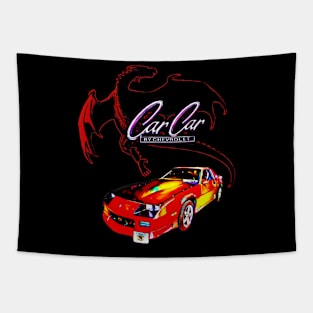 Red Dragon CarCar Tapestry