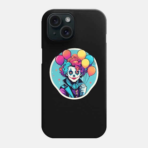 Clown Halloween Illustration Phone Case by FluffigerSchuh