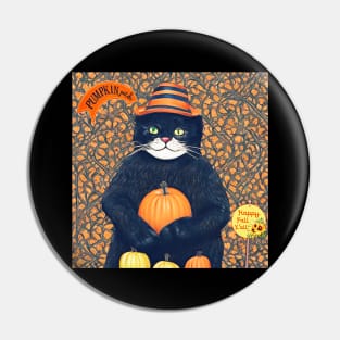 Pumpkin Patch Cat Pin