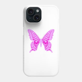 Butterfly, pink Phone Case