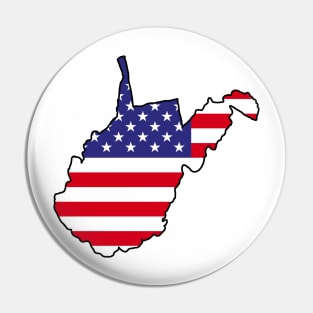 USA Flag West Virginia Pin