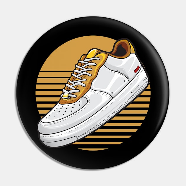 Force Gold Medal Retro Sneaker Pin by milatees