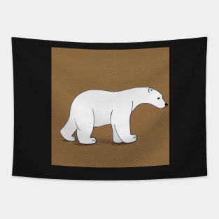 The illustration of a cute polar bear Tapestry