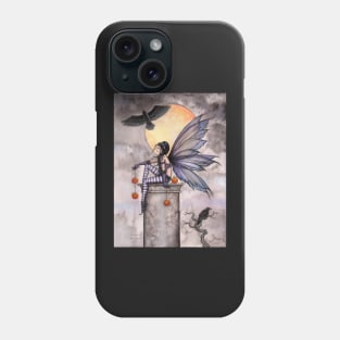 Autumn Raven Fantasy Gothic Fairy and Ravens Phone Case