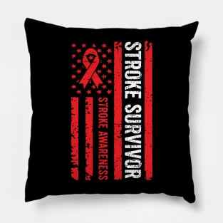 Stroke Survivor Heart Stroke Awareness Wear Red in February Pillow