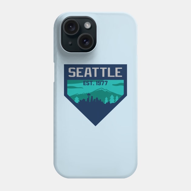 Seattle Home Plate Skyline Phone Case by CasualGraphic