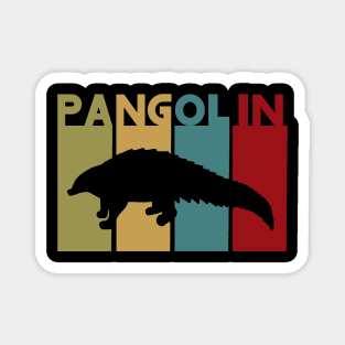 Vintage Pangolin Natur Asien Bild Sonnenuntergang Look Magnet