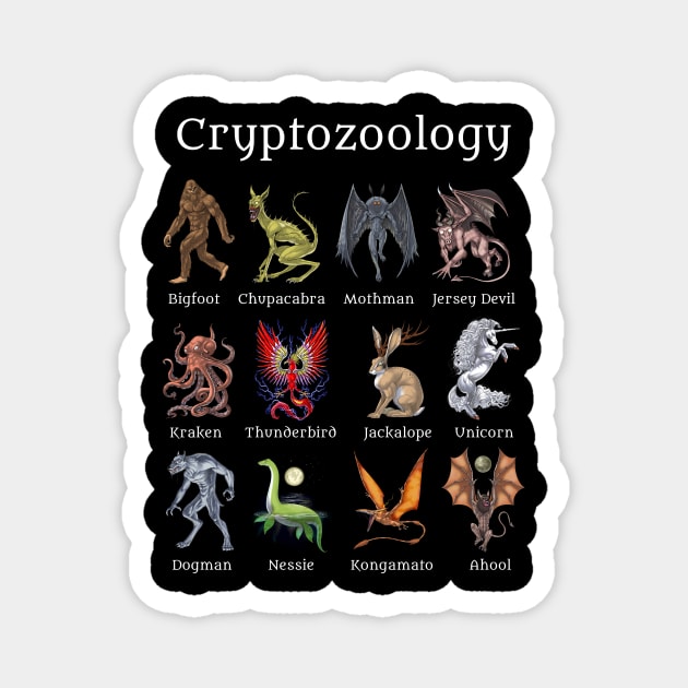 Cryptozoology Creatures Magnet by underheaven