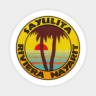 Surfing Sayulita Mexico Vintage Surf Riviera Nayarit Magnet