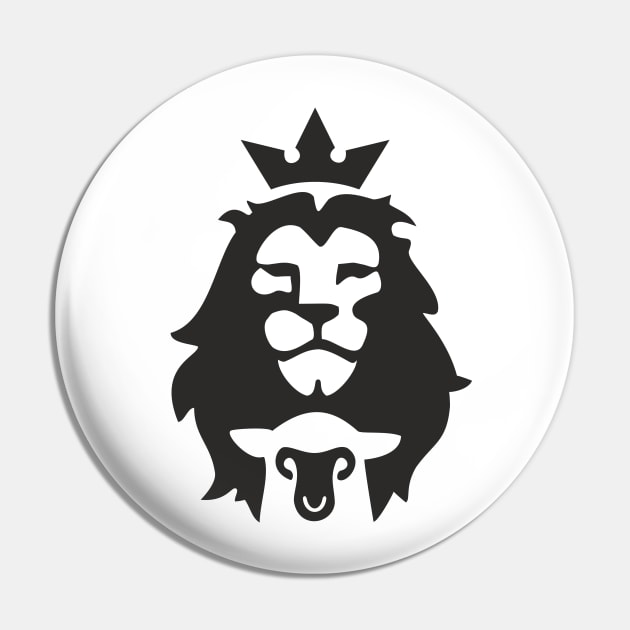 The Lion King & The Lamb - Lion Face - Lion of Judah - Christian Pin by diystore