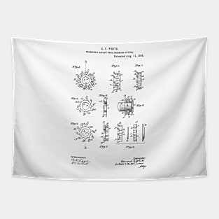 Telescopic Rotary Sole Trimming Cutter Vintage Patent Hand Drawing Tapestry