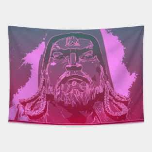 Vaporwave Genghis Khan 4219 Ulaanbaatar Tapestry