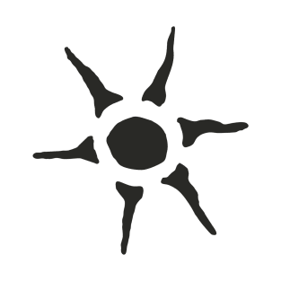 Simple Sun Emblem Symbol T-Shirt