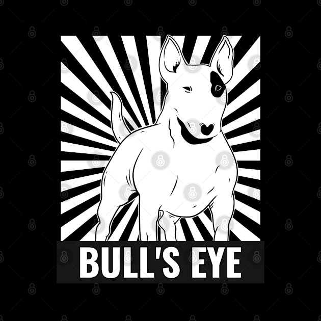 English Bull Terrier With Background - Bull's Eye by Kcaand