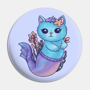 Purrmaid the Cute Cat Mermaid Pin