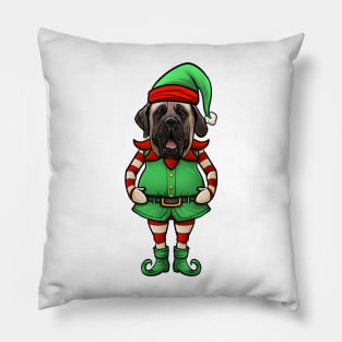 English Mastiff Christmas Elf Pillow