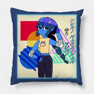 Yuri Marzipan the Oni - Cool Gal (blue scheme) Pillow