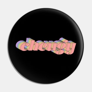 Slang meme: cheugy (pastel rainbow repeated letters) Pin