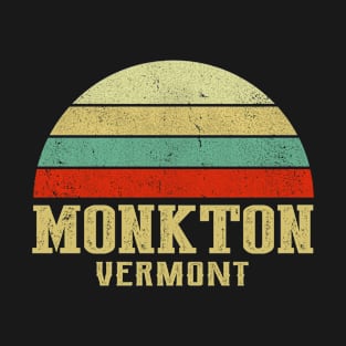 MONKTON VERMONT Vintage Retro Sunset T-Shirt