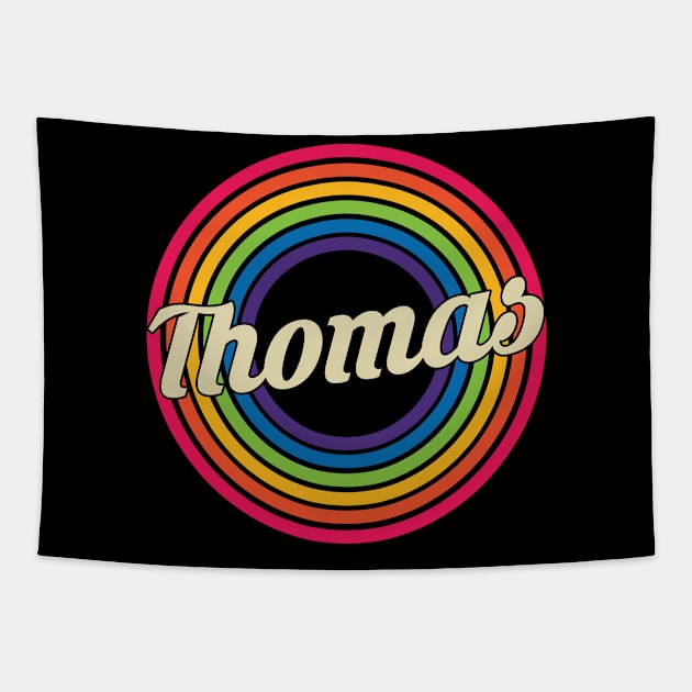 Thomas - Retro Rainbow Style Tapestry by MaydenArt