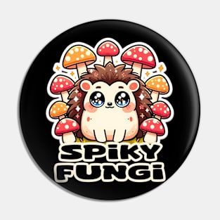 Cute Kawaii Hedgehog Mushroom Paradise Pin