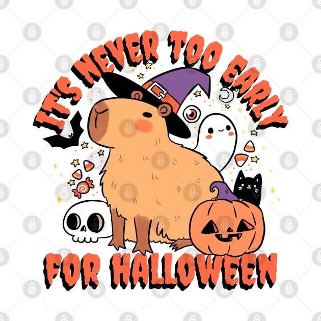 It is never too early for halloween Cute capybara designs by Yarafantasyart